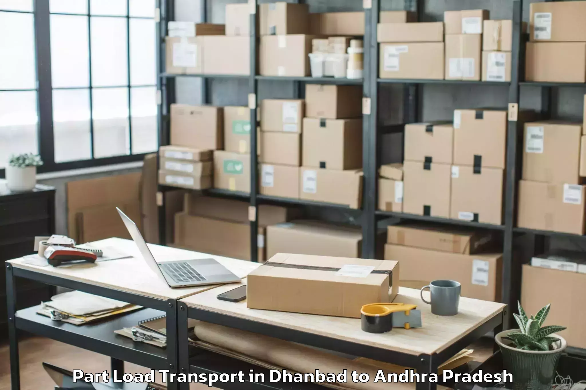 Easy Dhanbad to Chennekothapalli Part Load Transport Booking